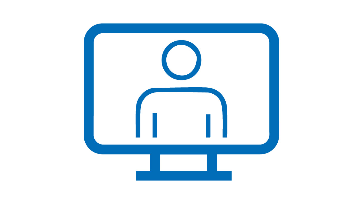 Person on a screen icon