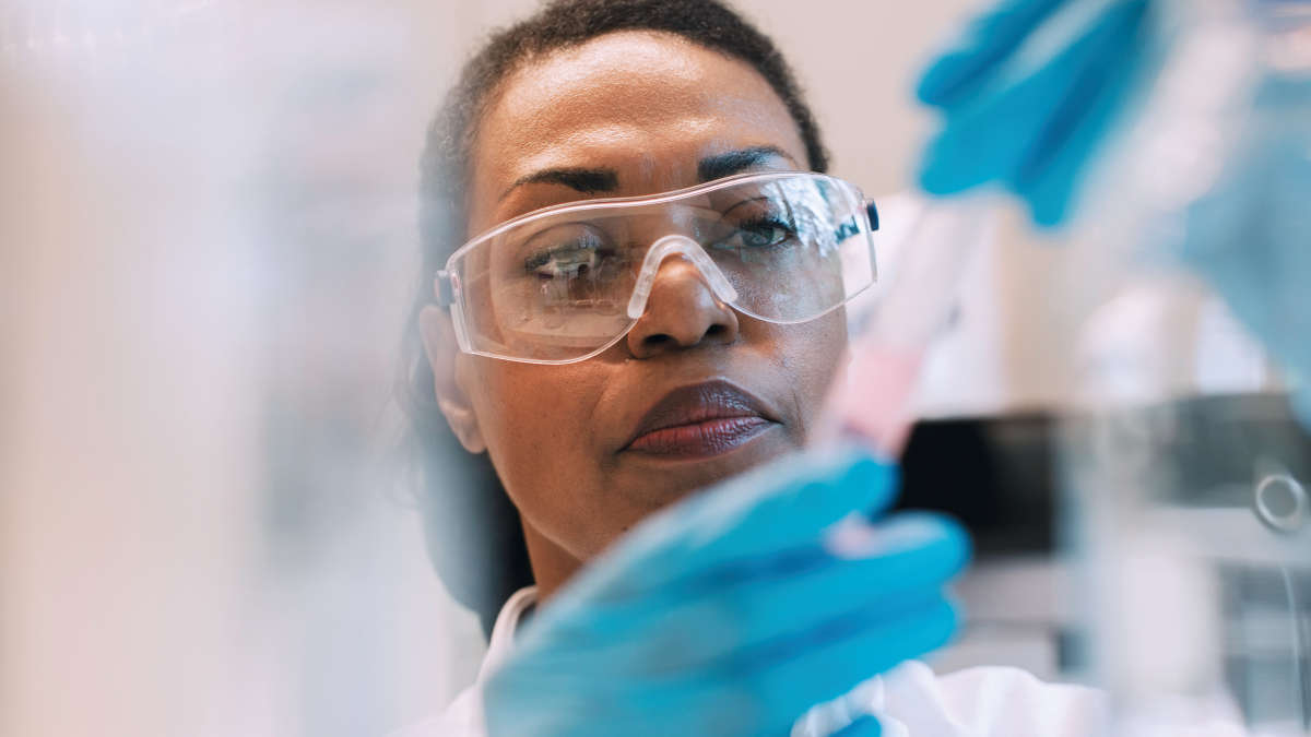 Female scientist working in a laboratory
