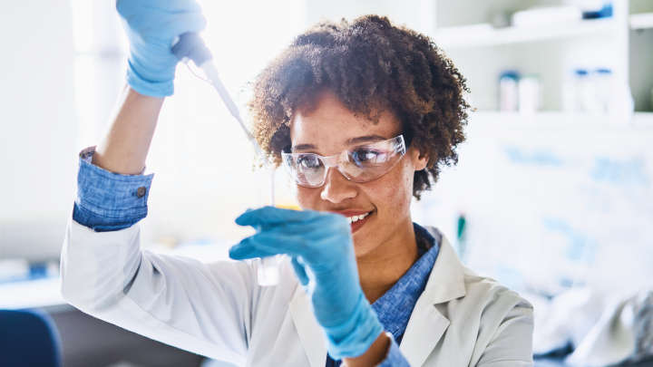 genomics, ngs grant, woman in lab, pipeting, scientist, lab worker