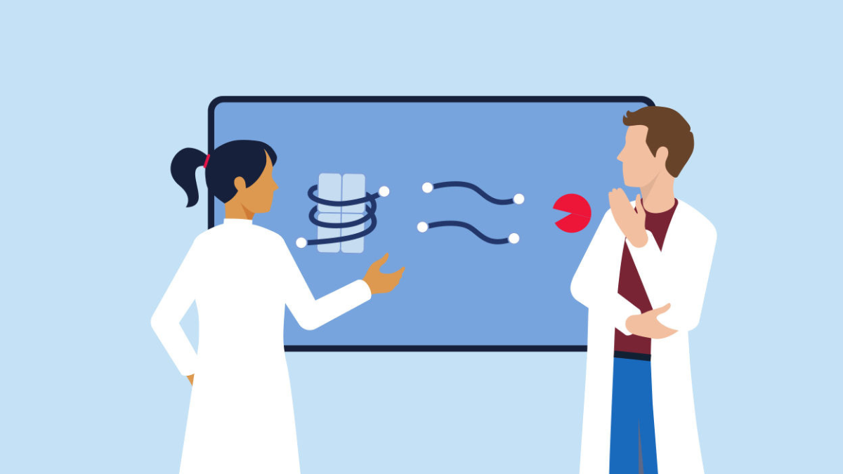 Scientists discussing cfDNA