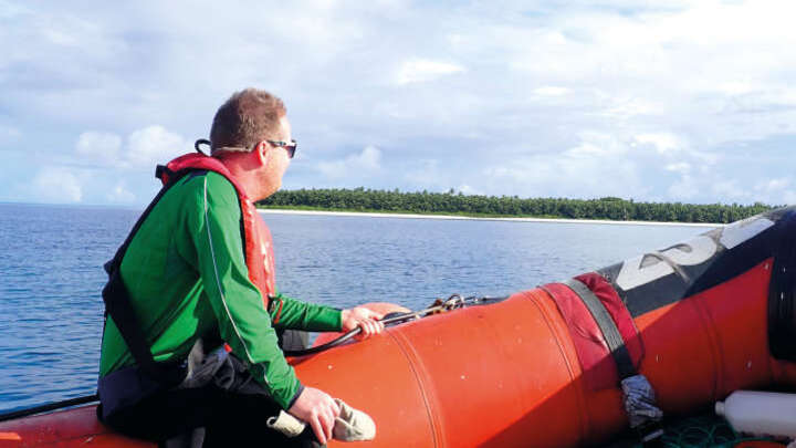 Bry Wilson is on the pontoon